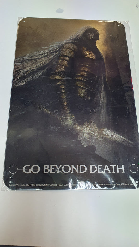 Dark Souls II Go Beyond Death Metal Plaque