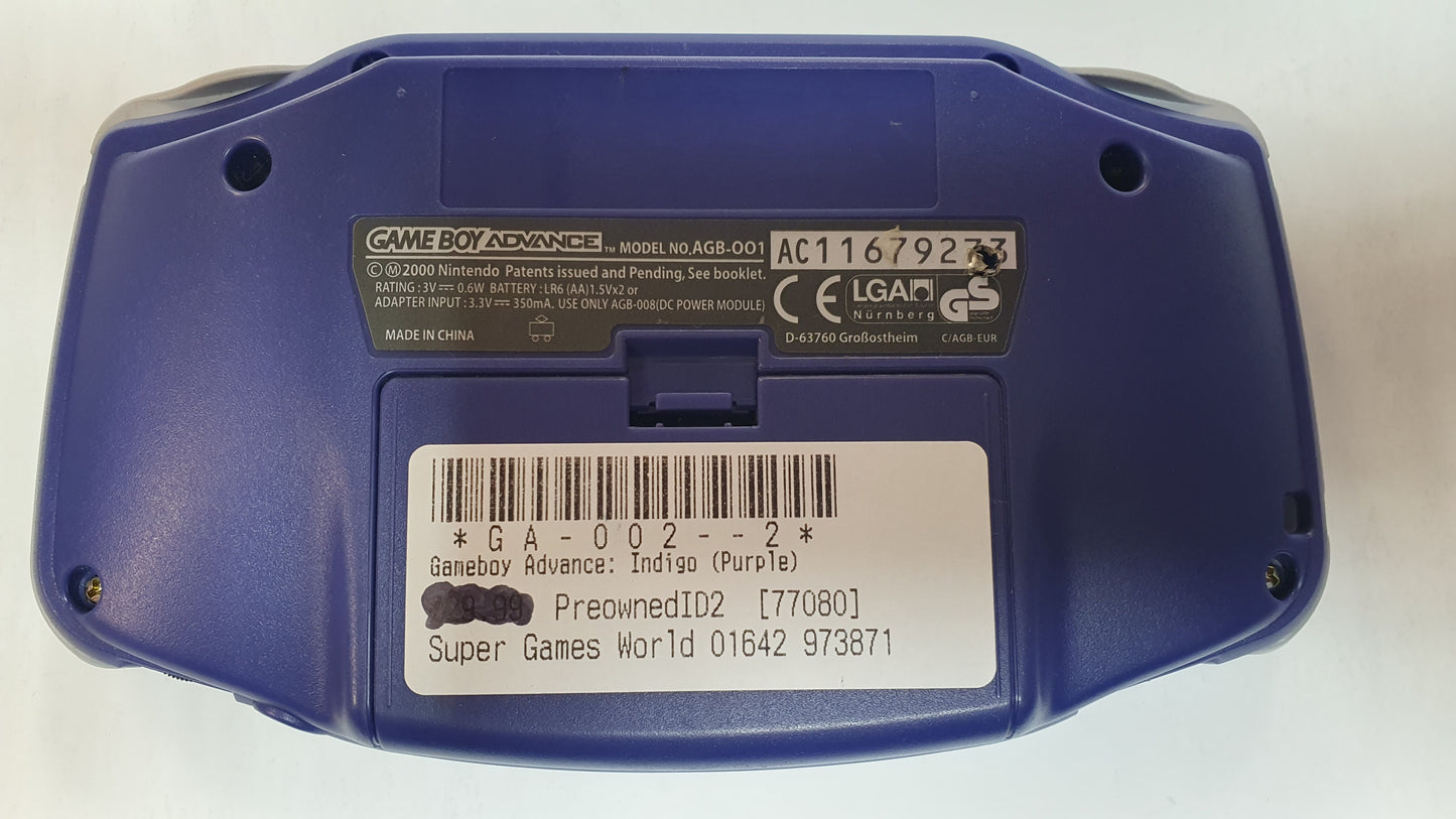 Gameboy Advance (indigo purple)