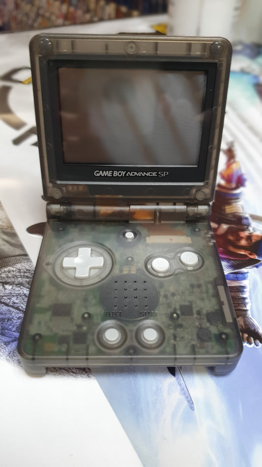 GBA SP Clear Smoke Grey