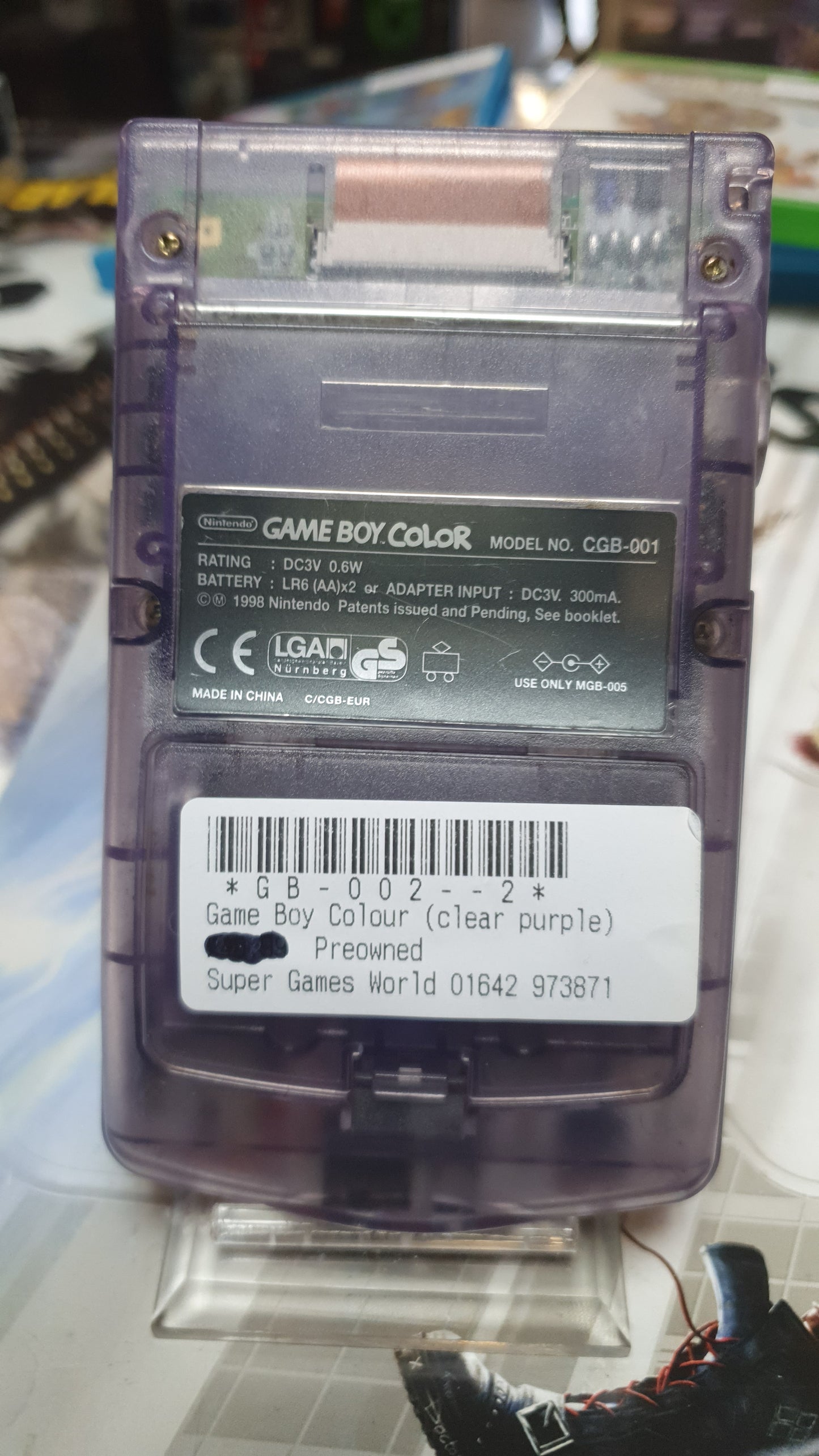 Gameboy Colour Clear Purple