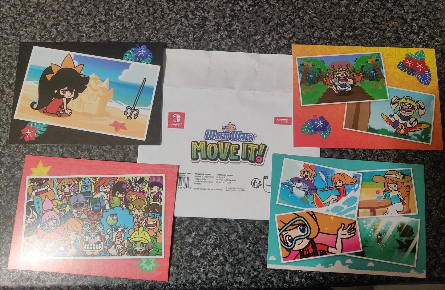 Warioware Move It Post Card Set